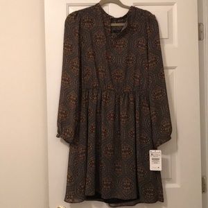 Zara foulard print dress